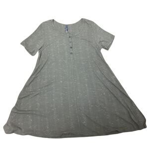 Nu Label Women's Olive Green Top Short Sleeve Stretch Size Large